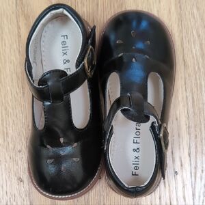 Felix & Flora Black Kids Mary Janes Dress Shoes